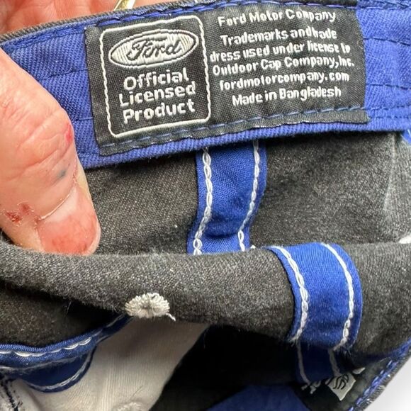 FORD Gray Distressed Adjustable Baseball Cap Official Licensed Product - Picture 3 of 3